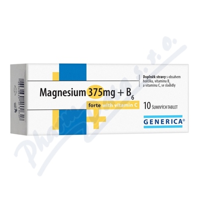 Magnesium 375mg+B6 forte Generica+Wit.C eff.tbl.10