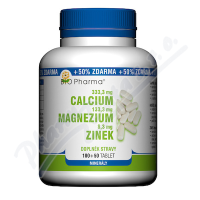 Calcium+Magnesium+Cynk tbl.100+50 Bio-Pharma