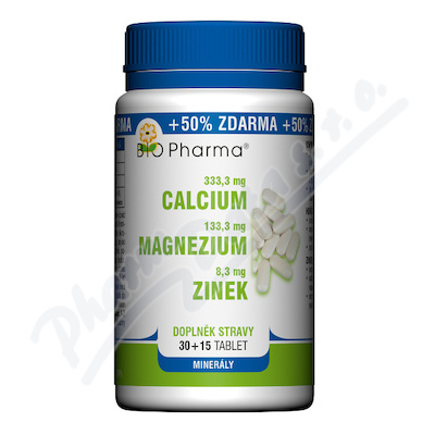 Calcium+Magnesium+Cynk tbl.30+15 Bio-Pharma