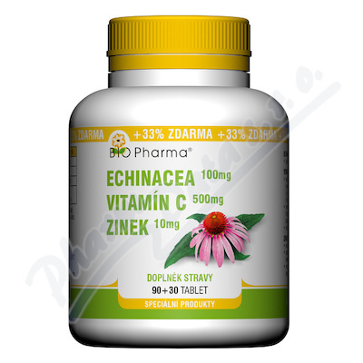 Echinacea 100mg+Witamina C 500mg+Cynk10mg tbl.90+30