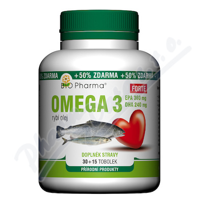 Omega 3 Forte 1200mg tob.30+15 Bio-Pharma