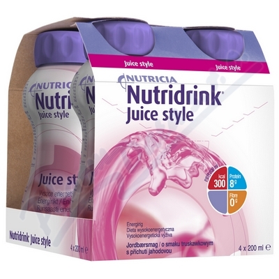Nutridrink Juice Style s př. jahod.por.sol.4x200ml