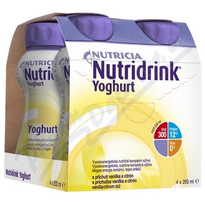 Nutridrink Yoghurt s př.vanil+citr.por.sol.4x200ml