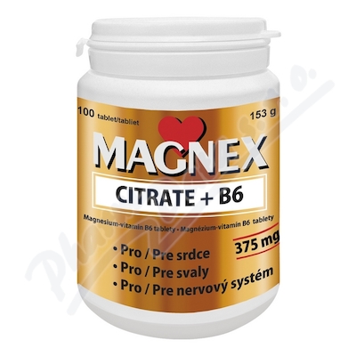 Magnex cytrynian 375 mg+B6 tbl.100