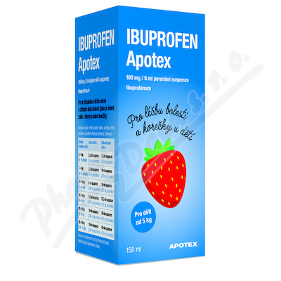 Ibuprofen Apotex 100mg/5ml por.sus. 1x150ml