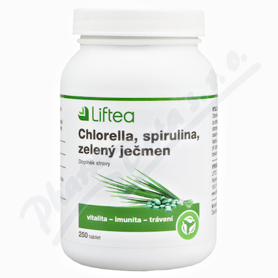 LIFTEA Chlorella/Spirulina/Zielony jęczmień tbl.250