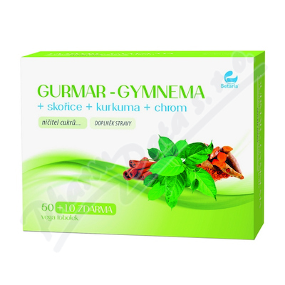 GURMAR-GYMNEMA+cynamon+kurkuma 60 vega tob.SETARIA
