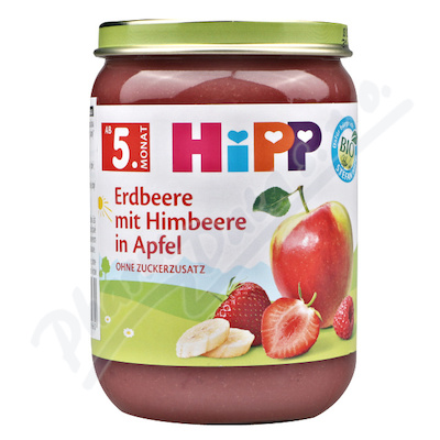 HiPP OWOCE BIO Jabłka z truskawką i malinami 190g