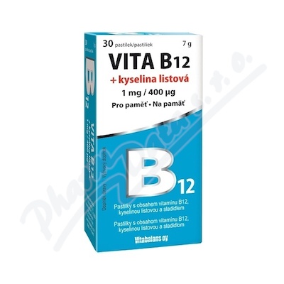 VITA B12 + kwas foliowy 1 mg/400mcg tbl.30