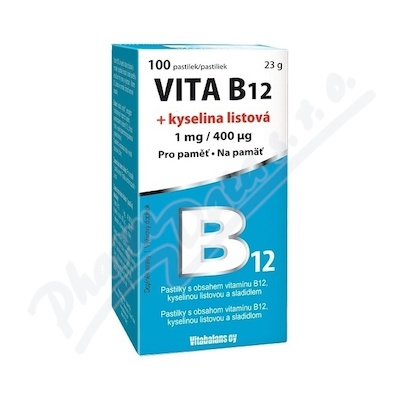 VITA B12 + kwas foliowy 1 mg/400mcg tbl.100