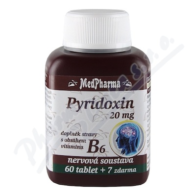 MedPharma Pirydoxyna (witamina B6) 20mg tbl.67