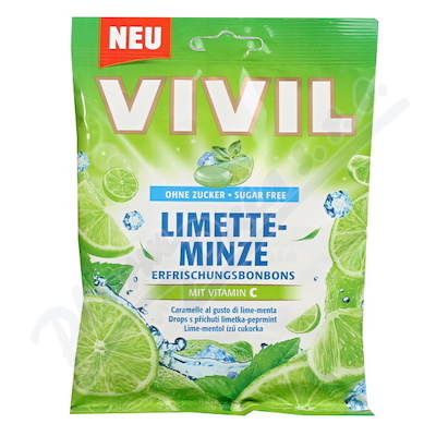 VIVIL Limetka - mentol + witamina C bez cukru 80g