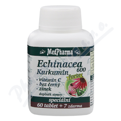 MedPharma Echinacea 600 Forte+kurkumina tbl.67
