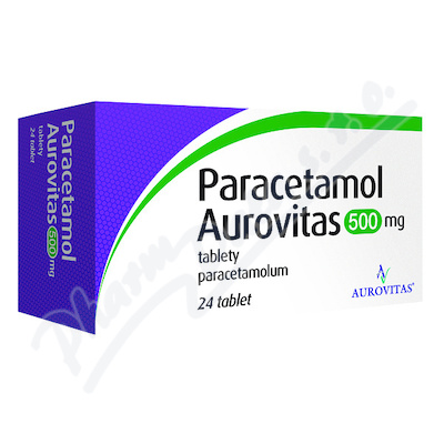 Paracetamol Aurovitas 500mg tbl.nob.24x500mg I