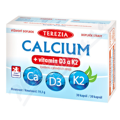 TEREZIA Calcium+witamina D3 oraz K2 cps.30