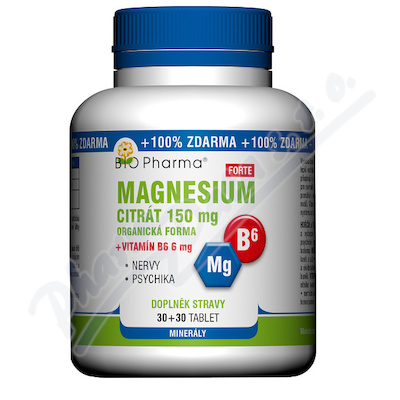 Magnesium cytrynian Forte 150mg+vit.B6 6mg tbl.30+30