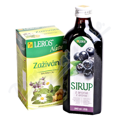 LEROS Syrop z aronii 250ml+herbata Trawienie 20x1.5g