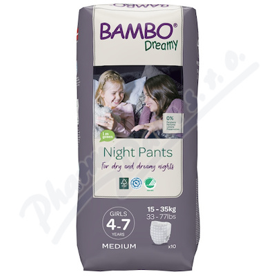Bambo Dreamy Night Pants 4-7let Girl 15-35kg 10ks