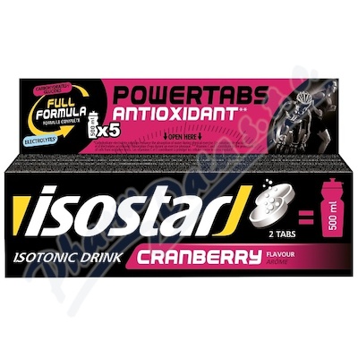 ISOSTAR Powertabs musujące tabletki cranberry 10x12g
