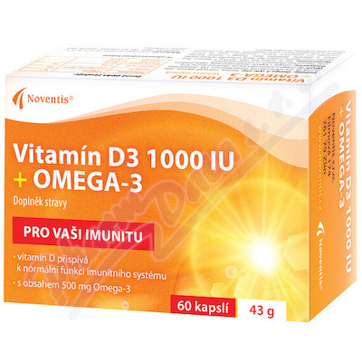 Witamina D3 1000 IU + Omega-3 cps.60