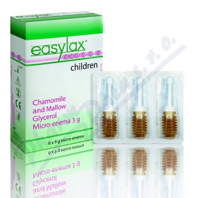 EASYLAX - dětské glycerolové projímadlo 6 x 3 g