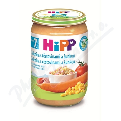 HiPP JUNIOR BIO Warzywa z makaronem i szynką 220g