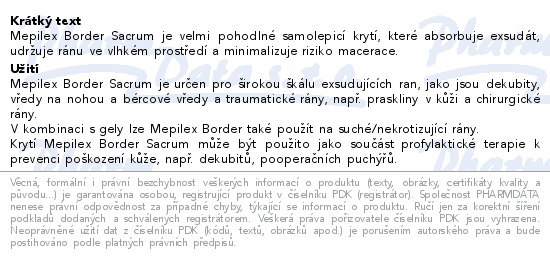 Krytí Mepilex Border Sacrum 16x20cm 5 ks