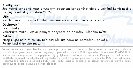 Cemio Kamzíkova konop.mast hřej.200ml d.2022 ČR