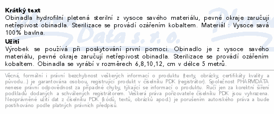 Obin. plet.sterilní 8cmx5m 2025